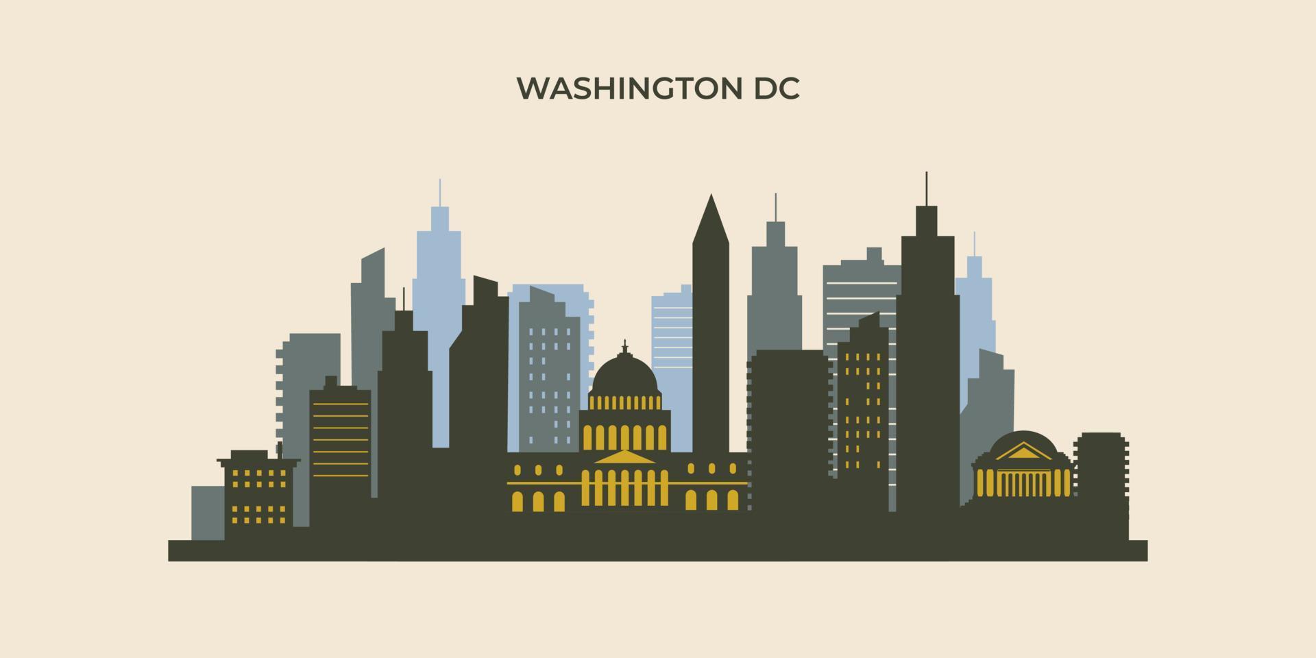 Washington DC flacher Hintergrund vektor