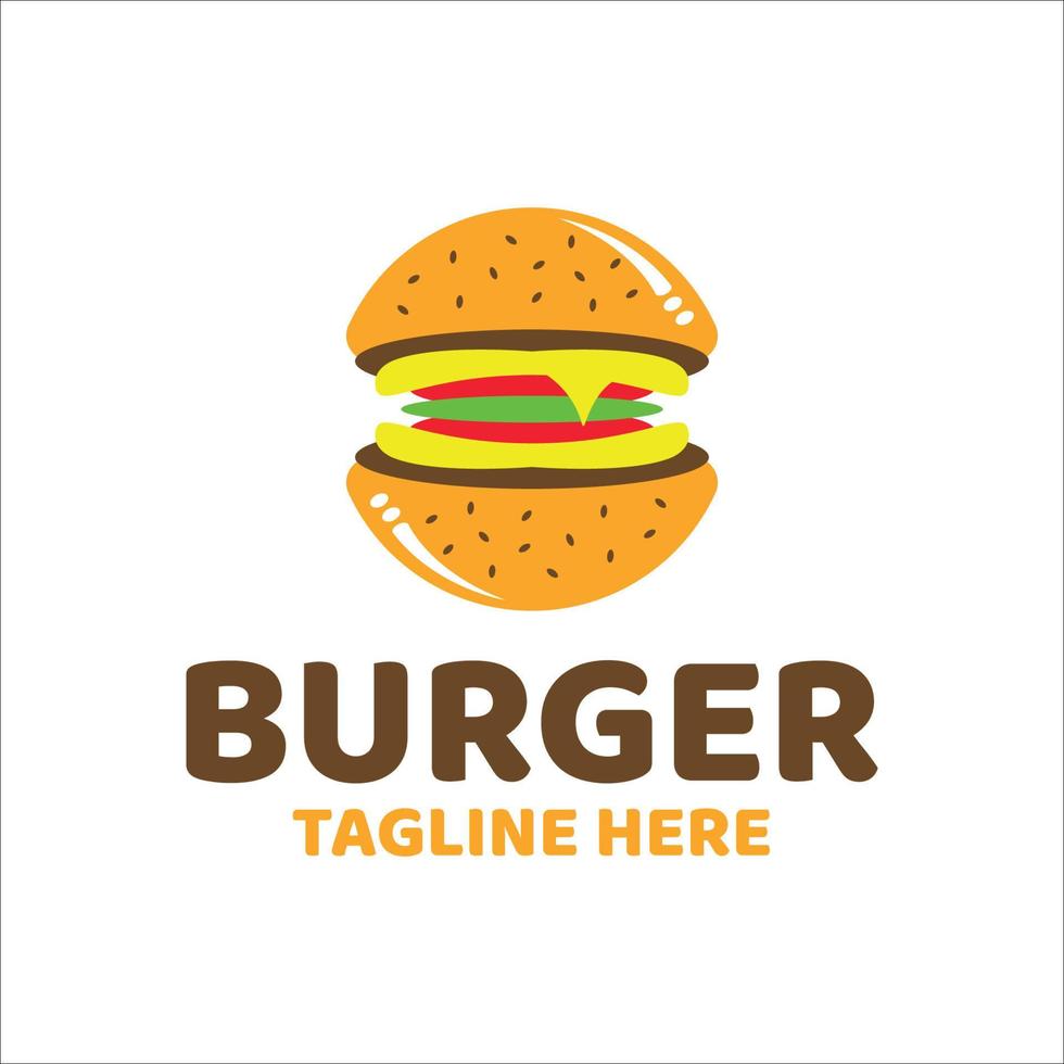 Burger-Logo-Vorlage vektor