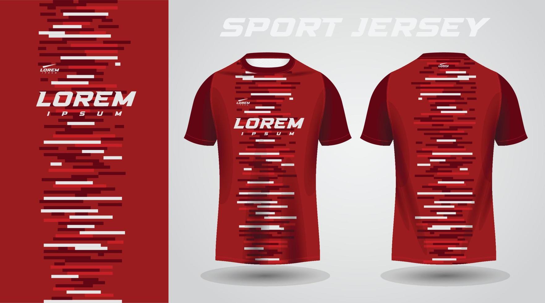 rot-weißes Hemd Sport-Jersey-Design vektor