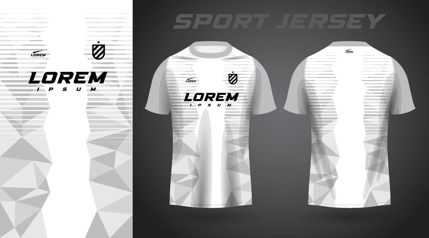 vit grå skjorta sport jersey design vektor