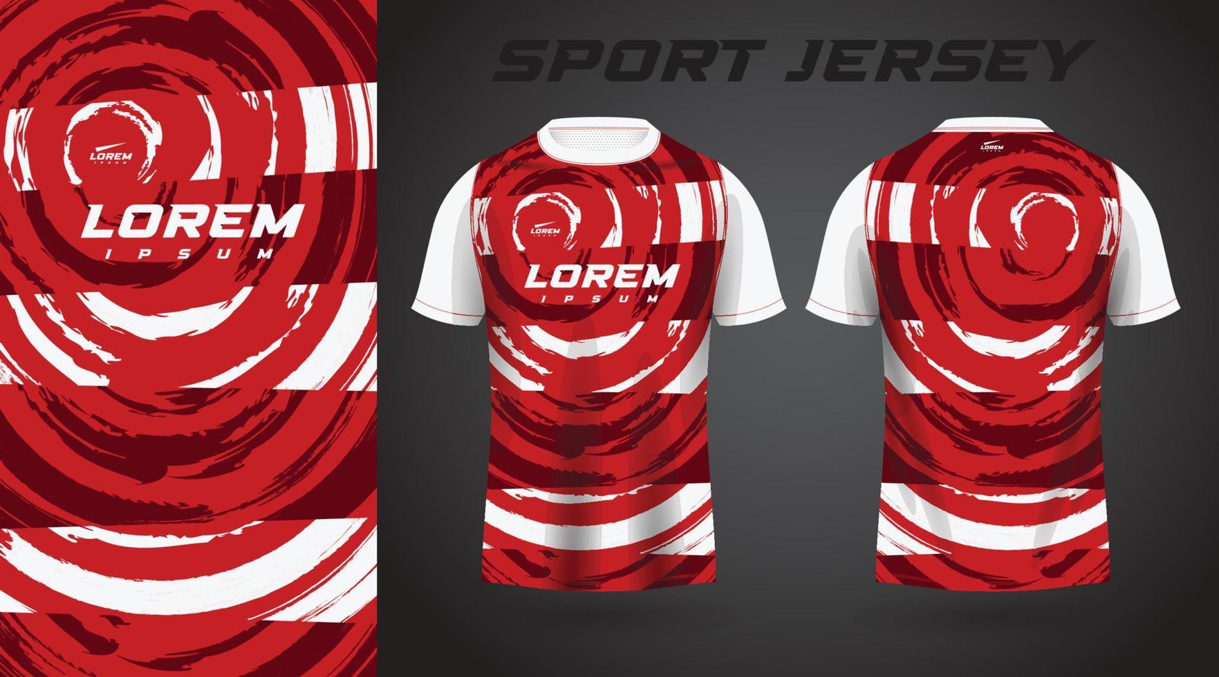 rot-weißes Hemd Sport-Jersey-Design vektor