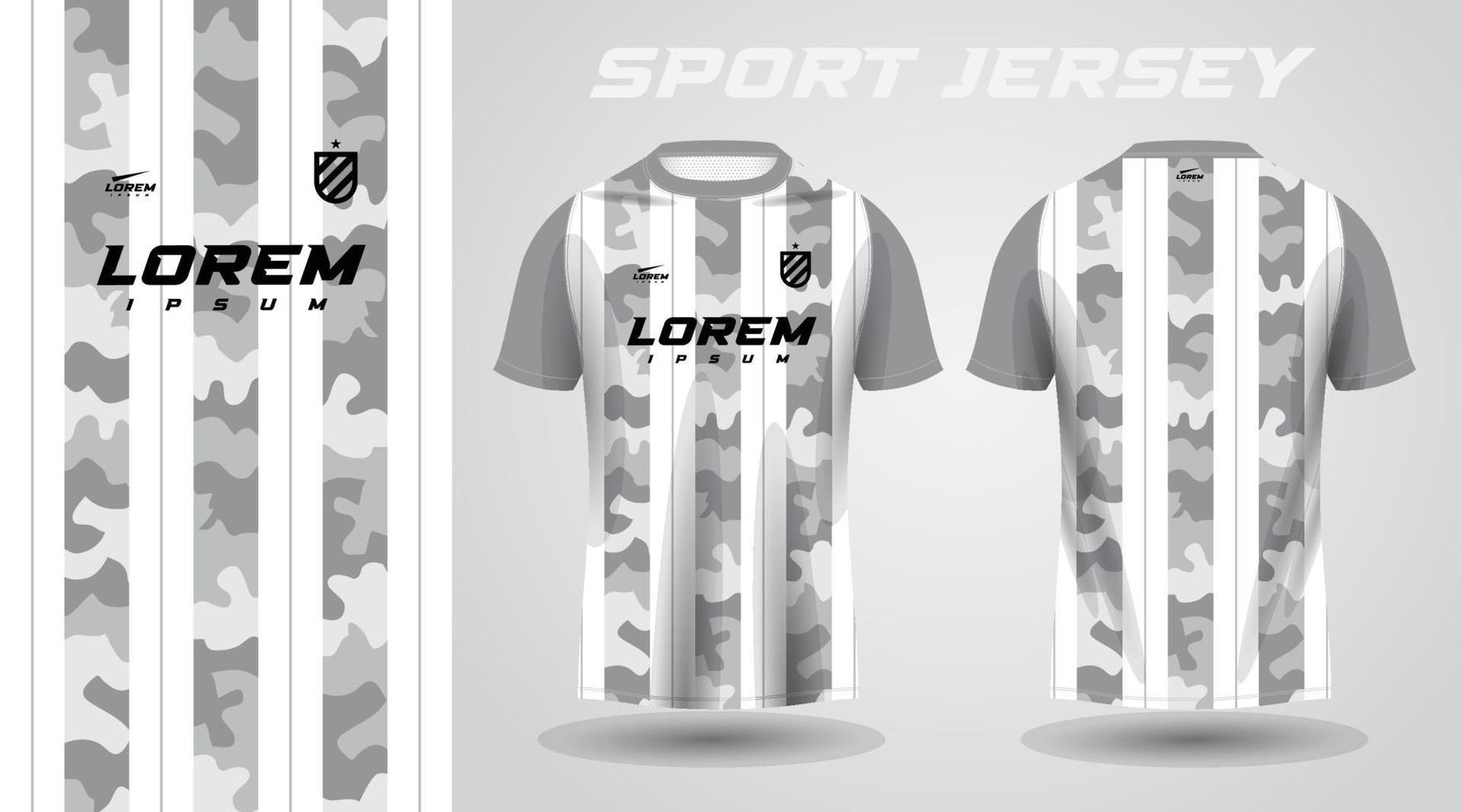 weißes graues Hemd Sport Jersey-Design vektor