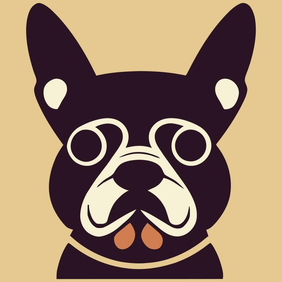 illustration vektor grafisk av rolig brun franska bulldogg isolerat Bra för logotyp, ikon, maskot, skriva ut eller skräddarsy din design