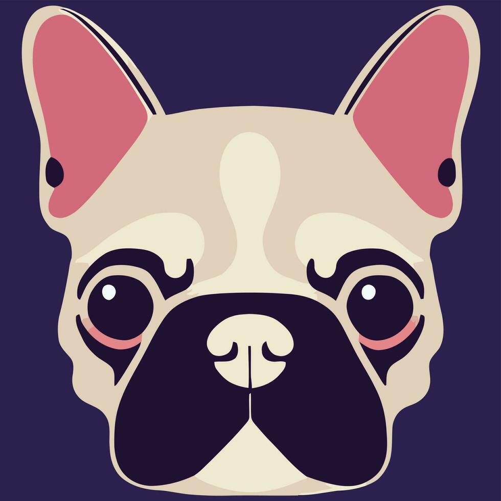 Illustrationsvektorgrafik der süßen französischen Bulldogge isoliert gut für Logo, Symbol, Maskottchen, Druck oder passen Sie Ihr Design an vektor