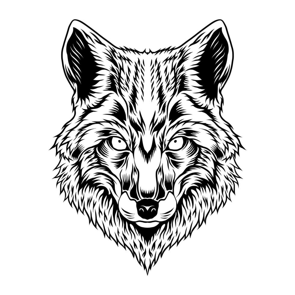 Wolfskopf-Vektorlogo vektor