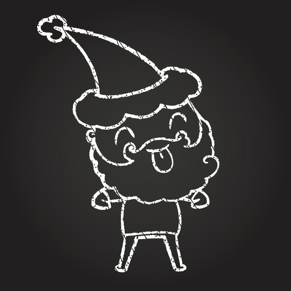 christmas man krita ritning vektor