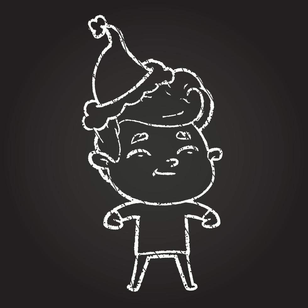 christmas man krita ritning vektor