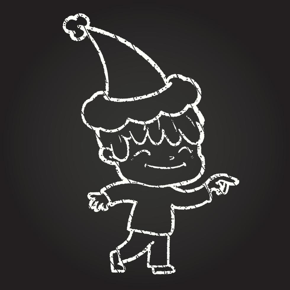 christmas man krita ritning vektor