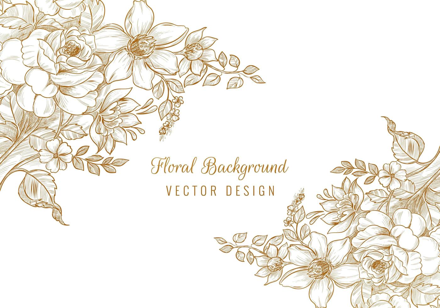 vackra dekorativa bröllop blommig bakgrund vektor