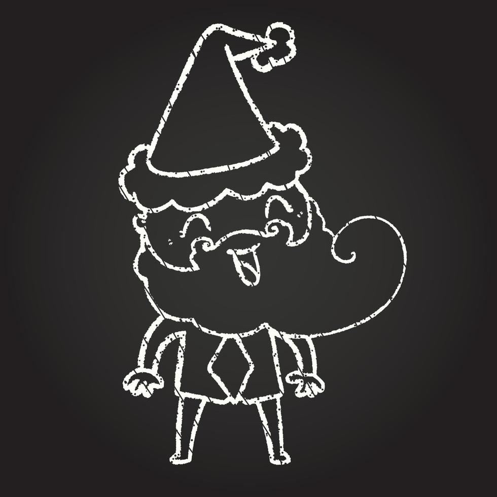 christmas man krita ritning vektor