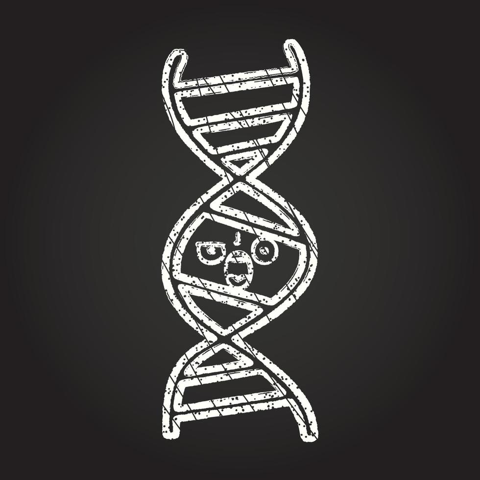 Wütende DNA-Kreidezeichnung vektor