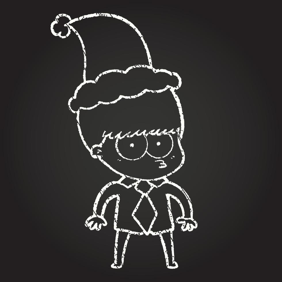 christmas man krita ritning vektor