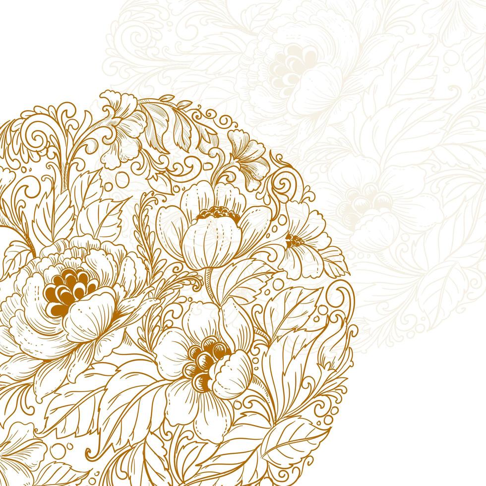 schöner dekorativer Blumenmandalahintergrund vektor