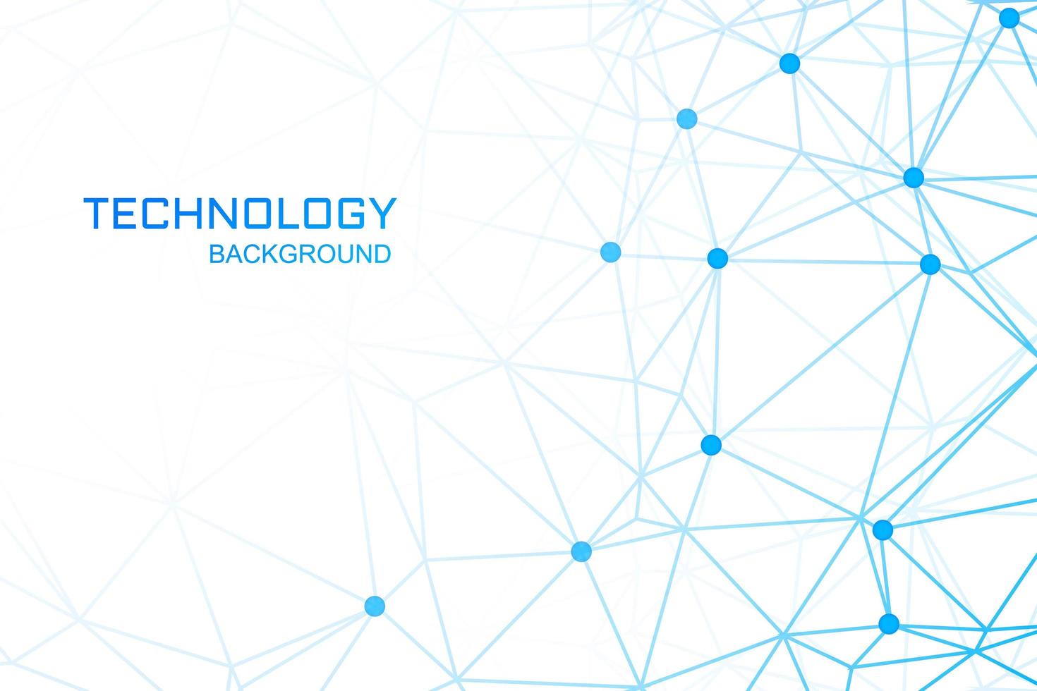 Technologie-Hintergrund mit blauen Polygon-Links vektor