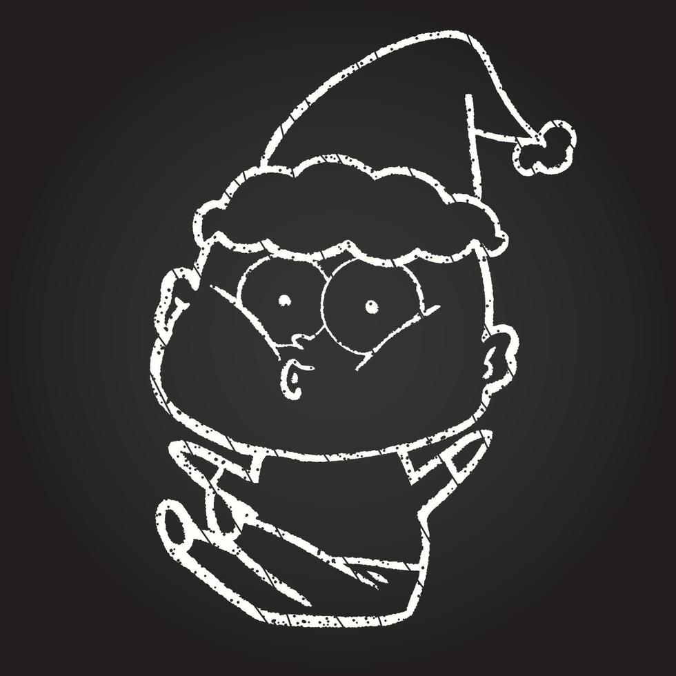 christmas man krita ritning vektor