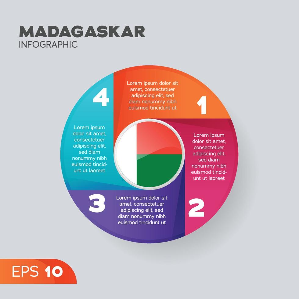 madagaskar infographic element vektor