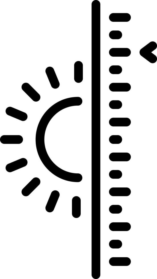 linje ikon för värma vektor
