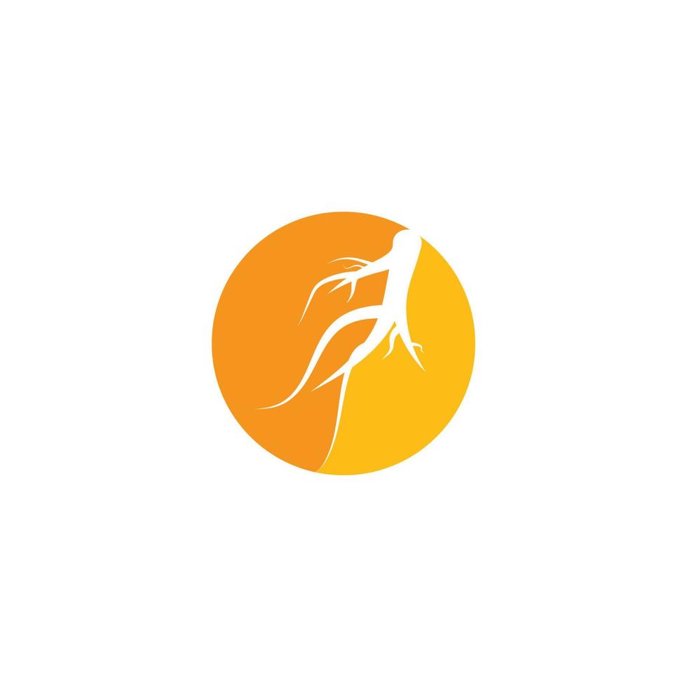 ginseng logotyp vektor