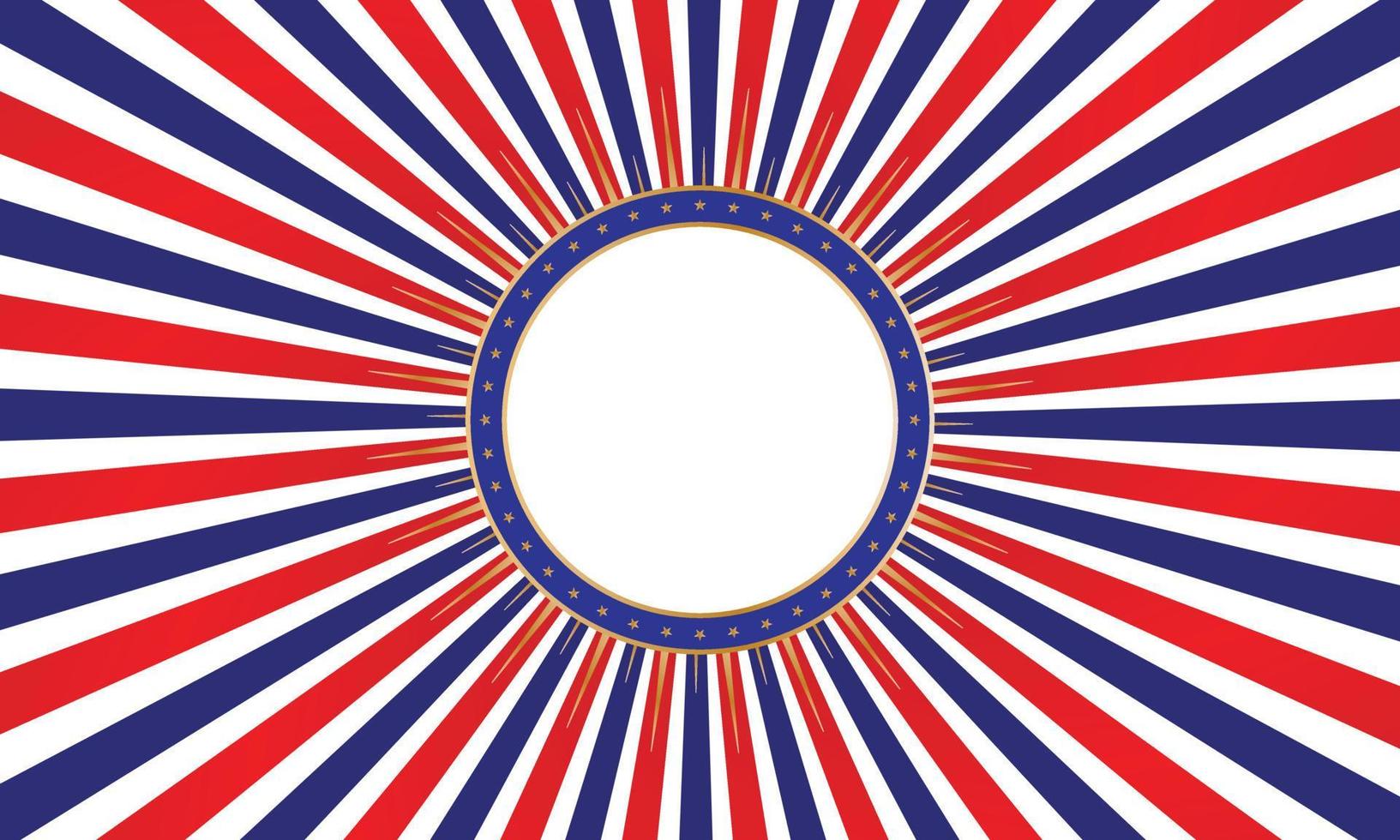 Sunburst-Hintergrund der amerikanischen Flagge vektor