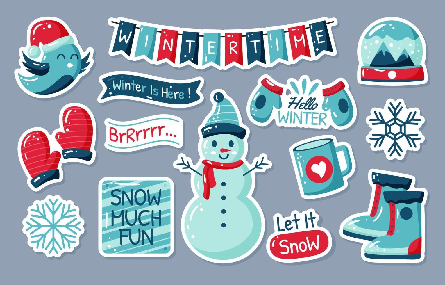 Winter Sticker Journal vektor