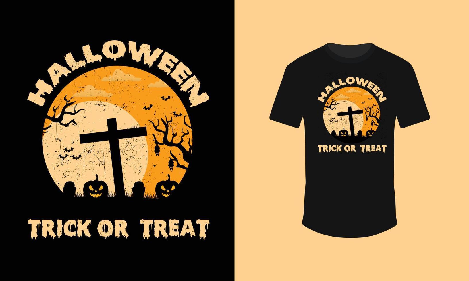 Happy Halloween T-Shirt Design vektor