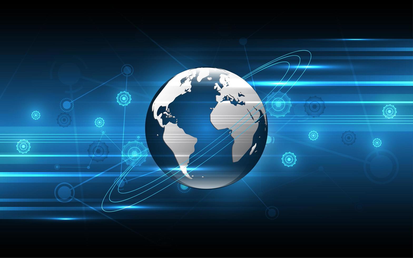 Hintergrund der globalen Netzwerkverbindungstechnologie vektor