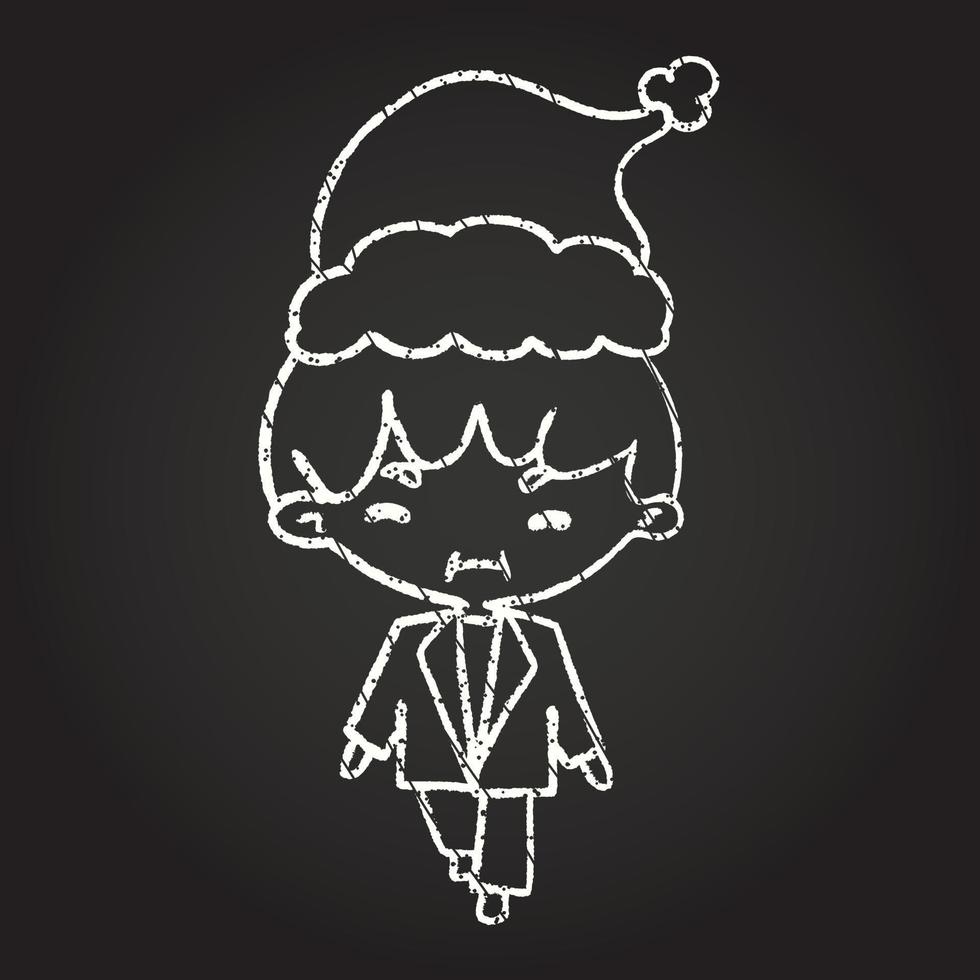 christmas man krita ritning vektor