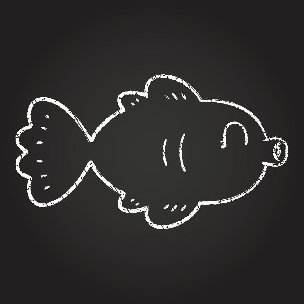 fisk krita ritning vektor