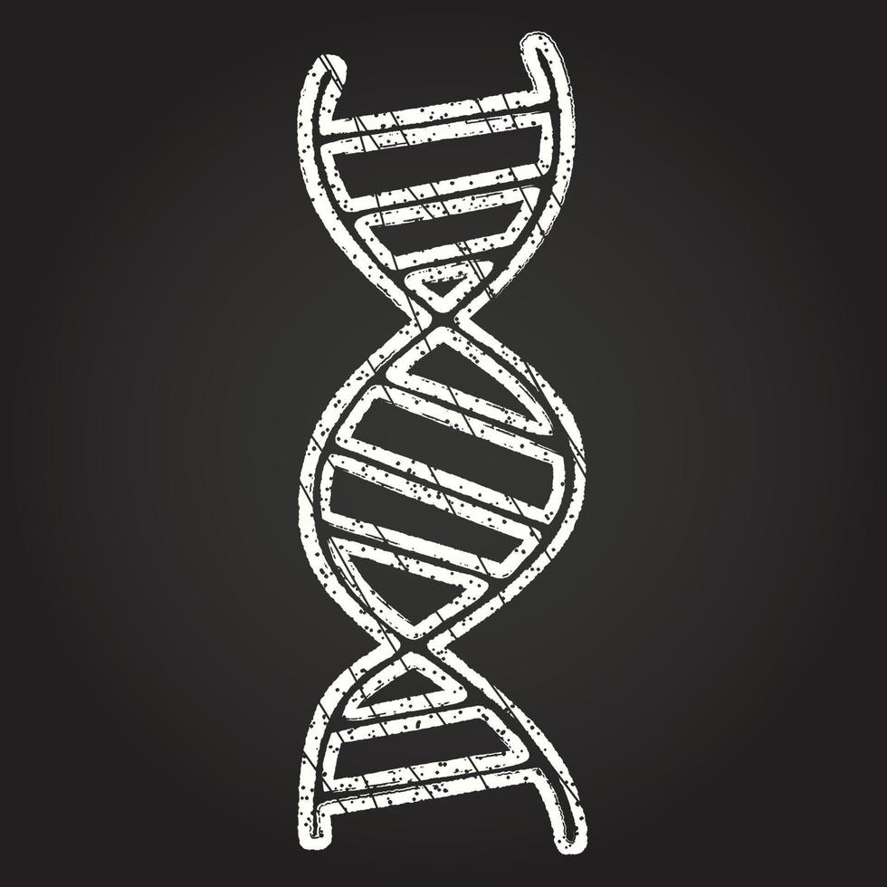 DNA-Strang Kreidezeichnung vektor