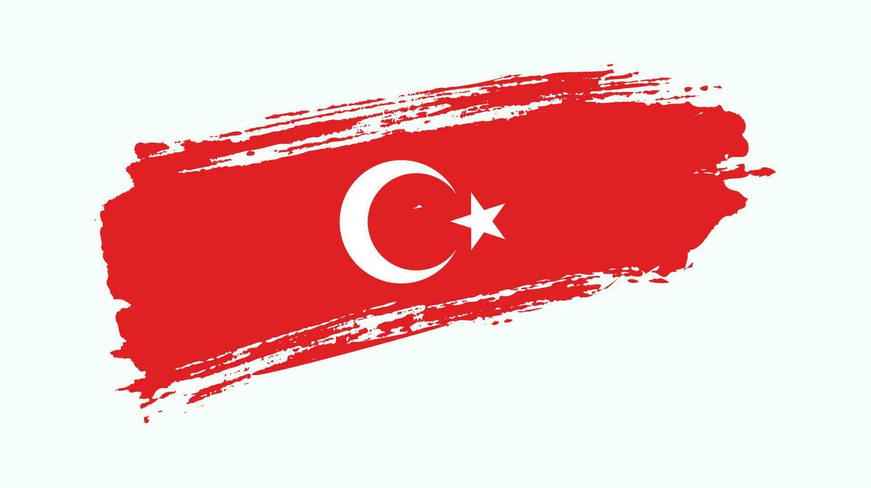 Türkei-Flaggendesign mit Grunge-Effekt vektor