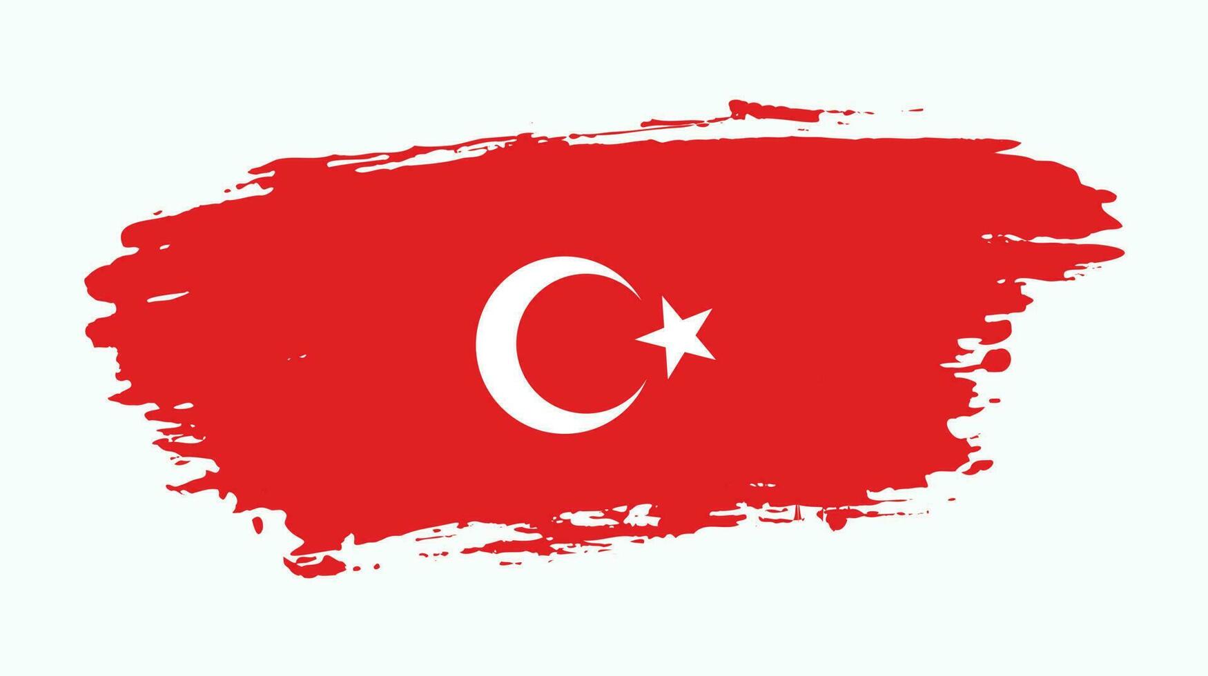 Vektor-Design der Türkei-Flagge im Vintage-Stil vektor