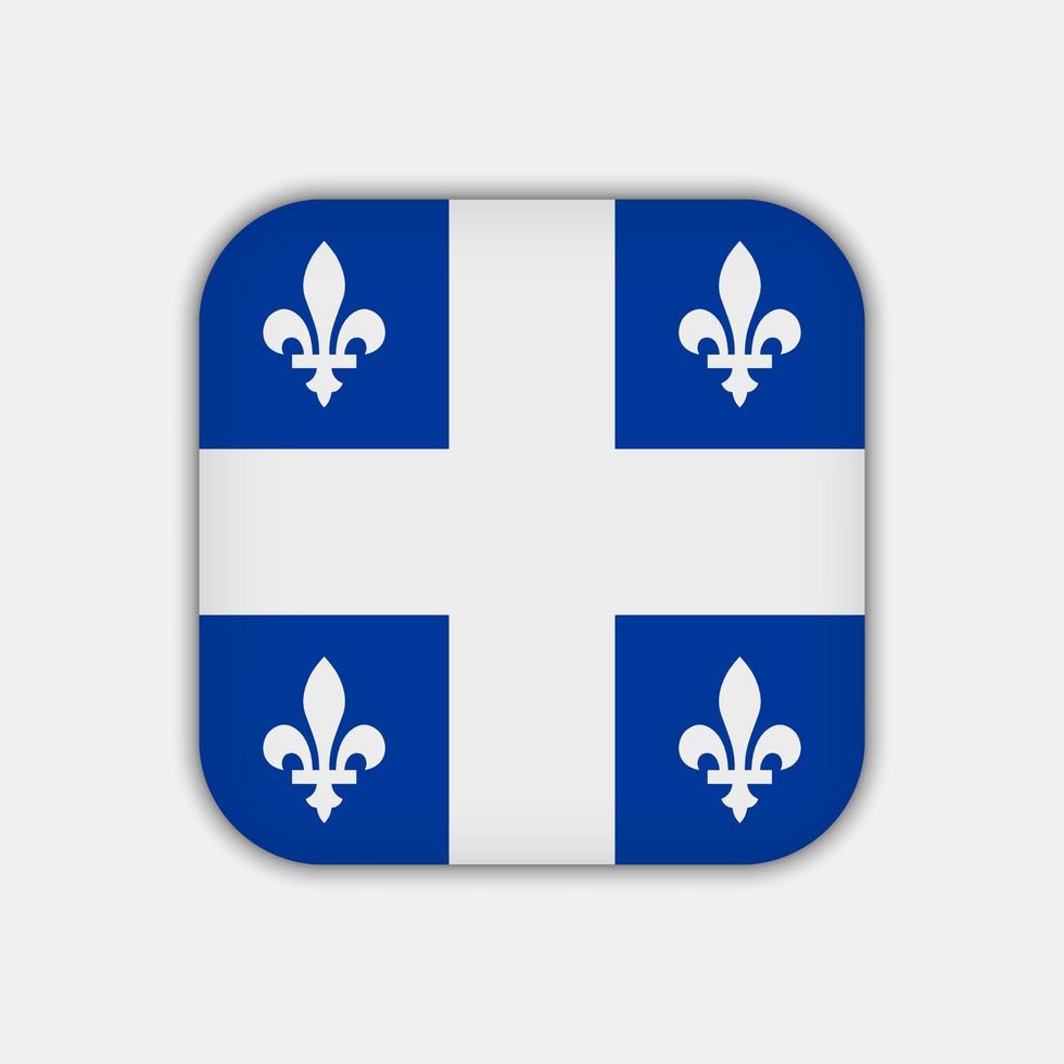 Quebec flagga, provins av Kanada. vektor illustration.