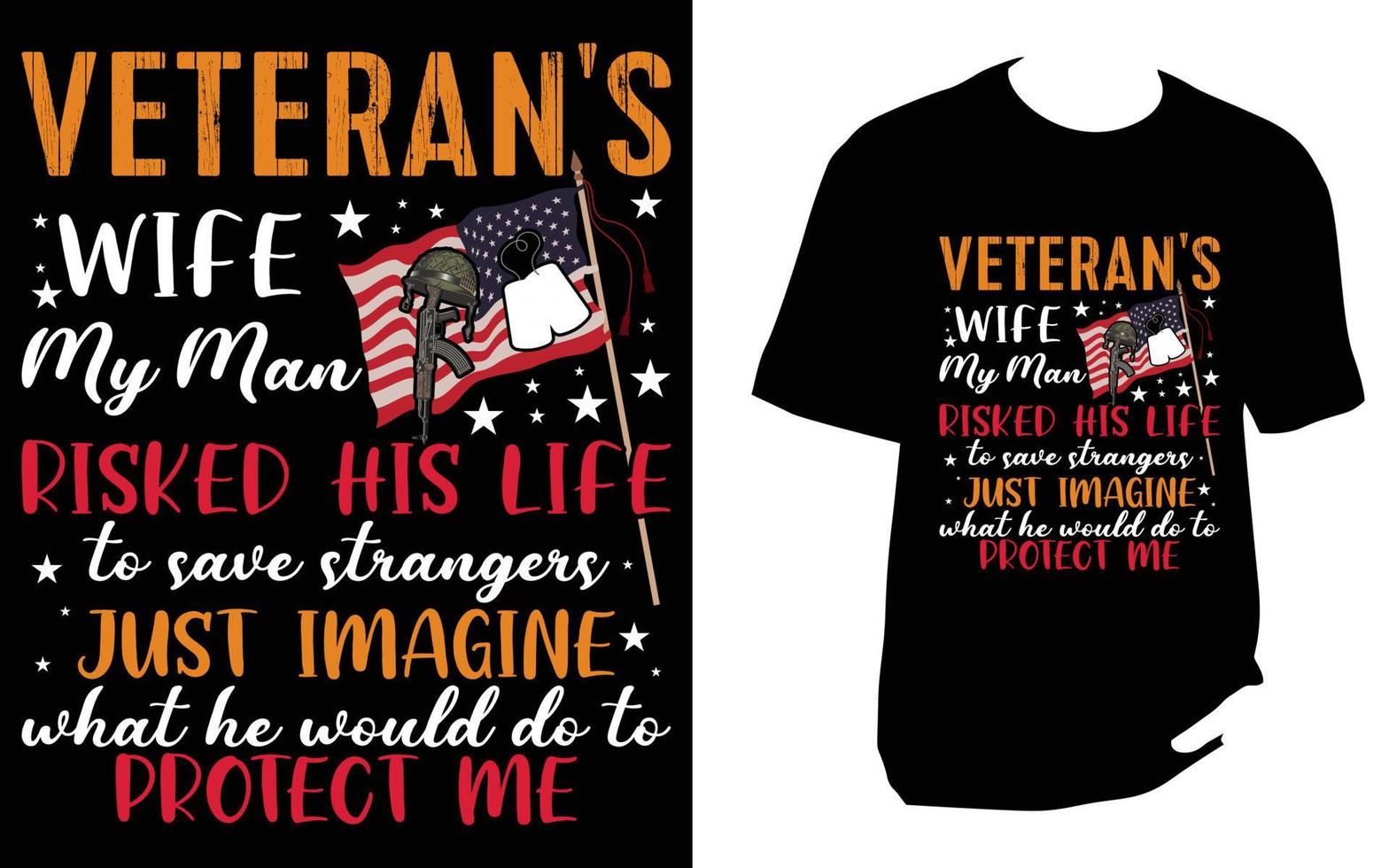 Veteranen-T-Shirt-Design vektor