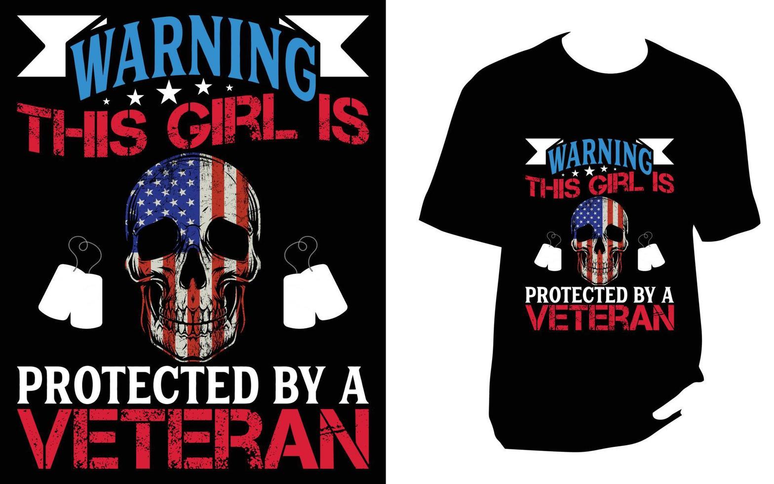 Veteranen-T-Shirt-Design vektor