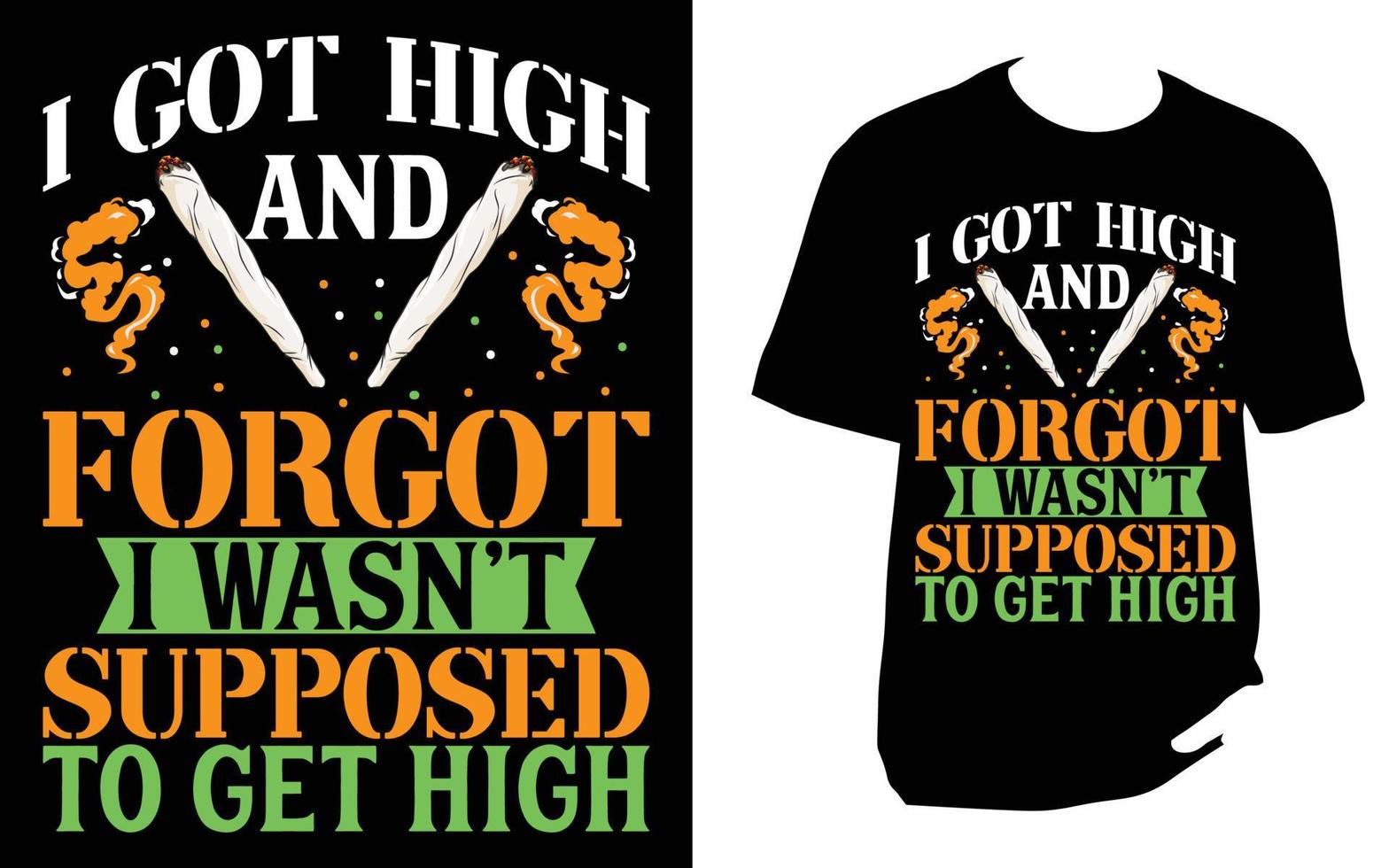 Cannabis, Unkraut-T-Shirt, Marihuana-T-Shirt vektor