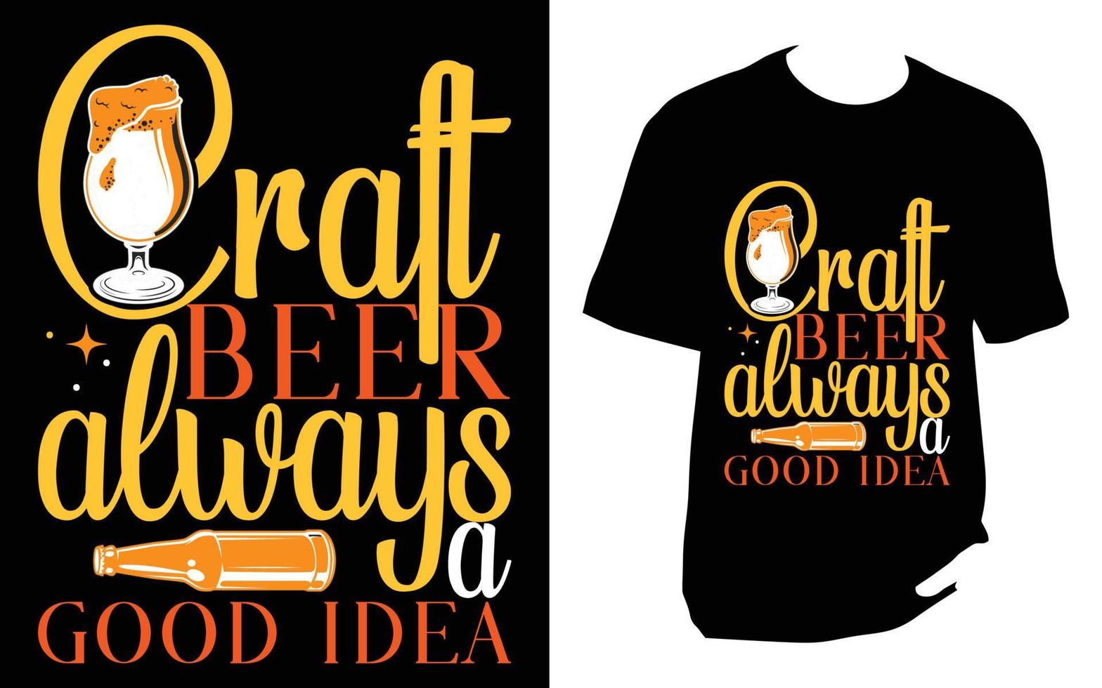 Craft-Bier-T-Shirt vektor