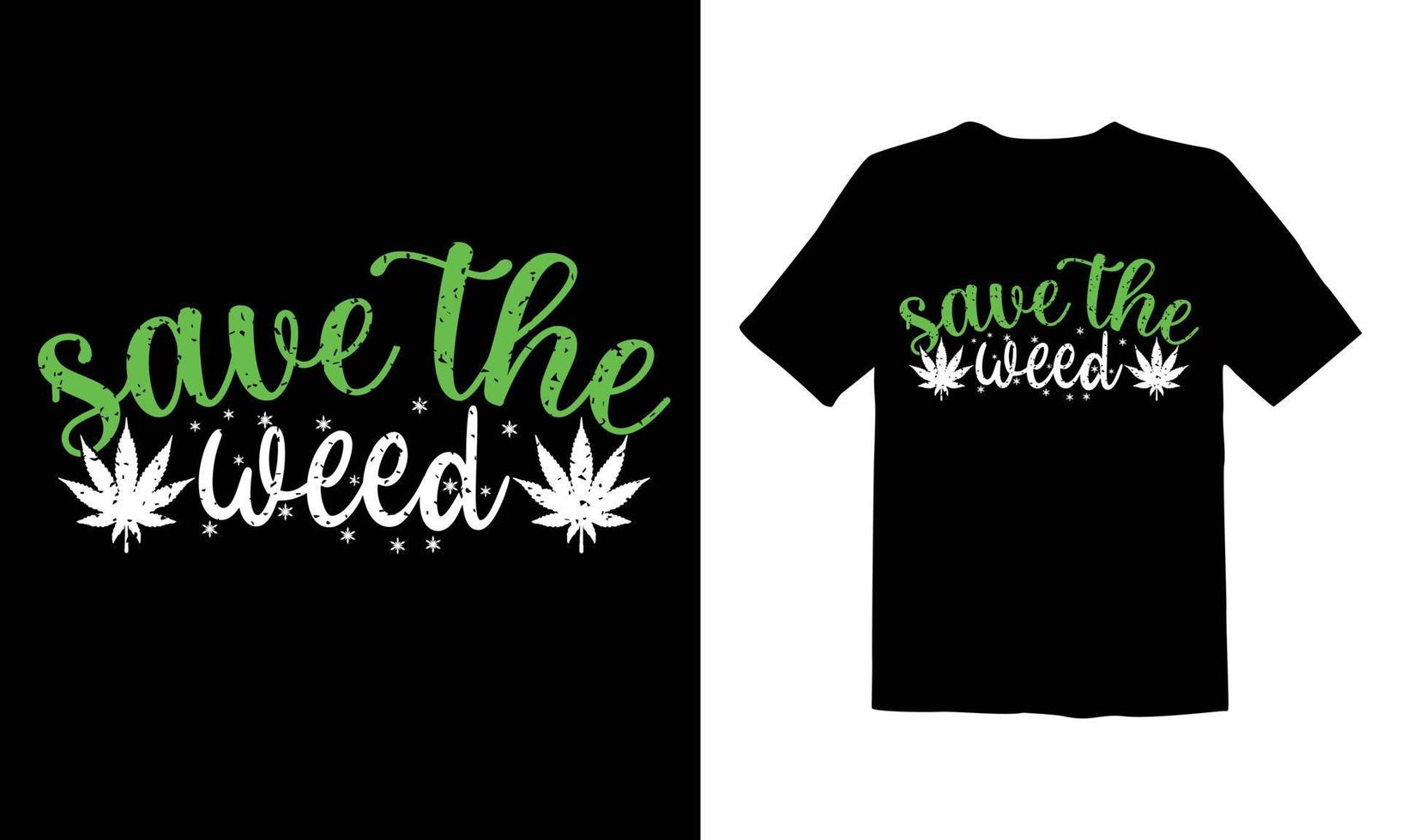 Unkraut, Cannabis-T-Shirt-Design vektor