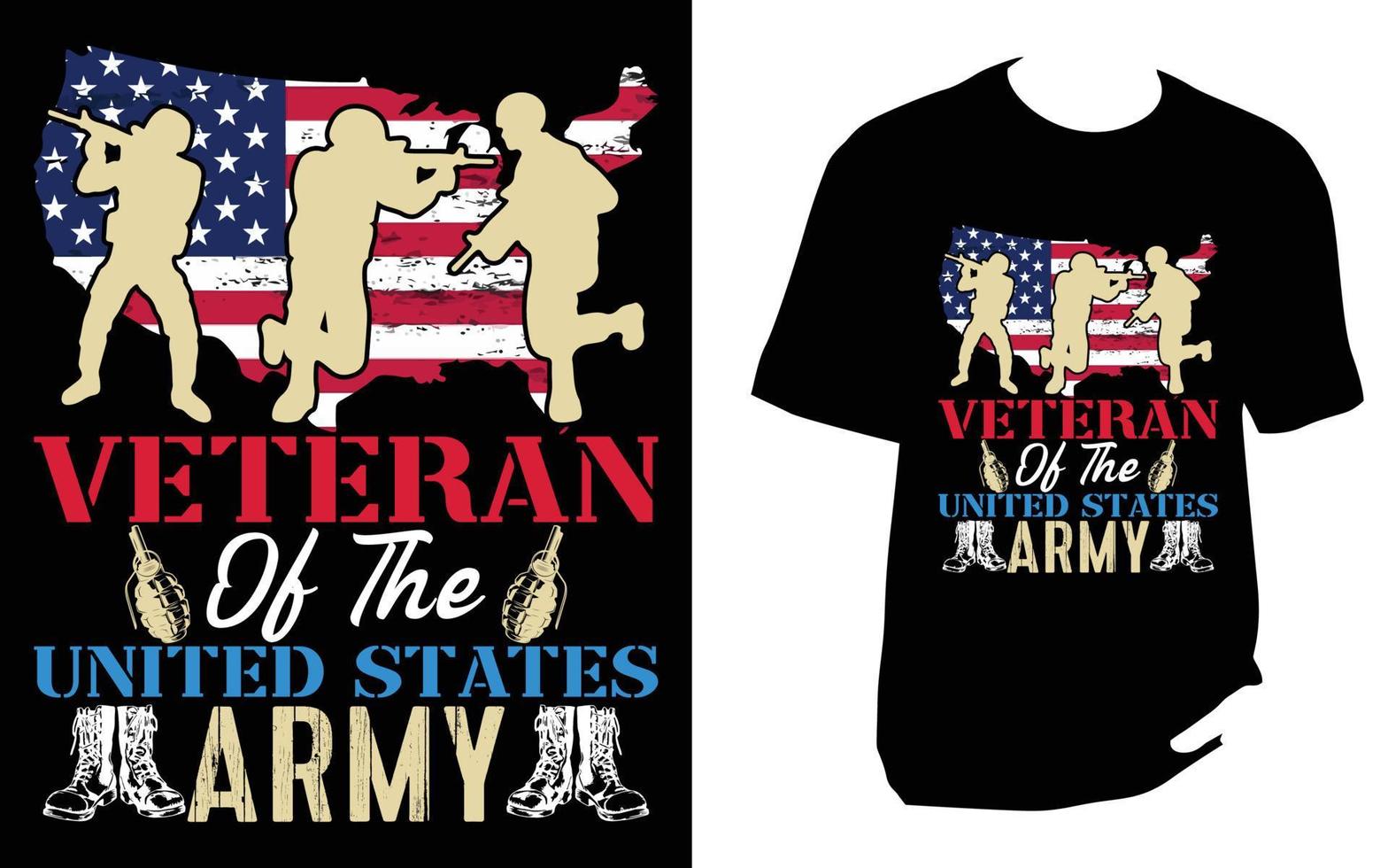 Veteranen-T-Shirt-Design vektor