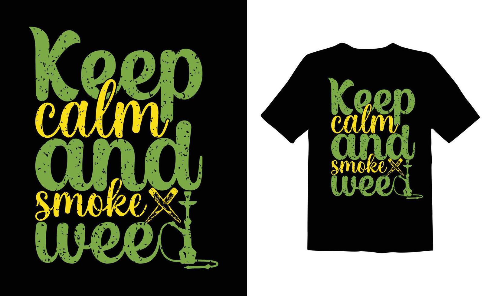 Unkraut, Cannabis-T-Shirt-Design vektor