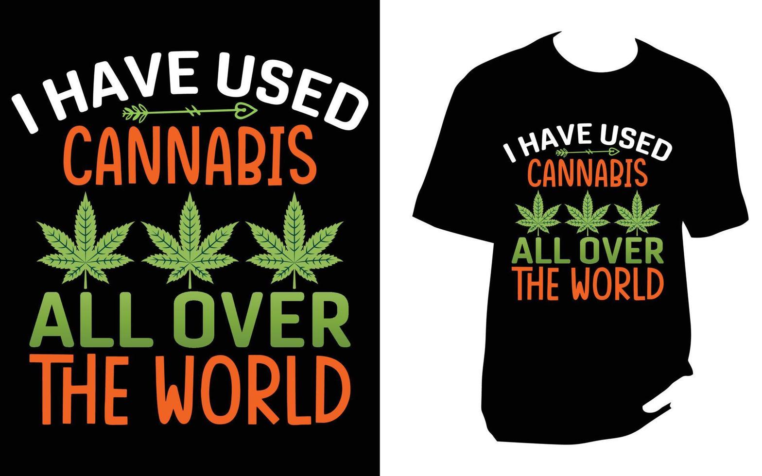 Cannabis, Unkraut-T-Shirt, Marihuana-T-Shirt vektor