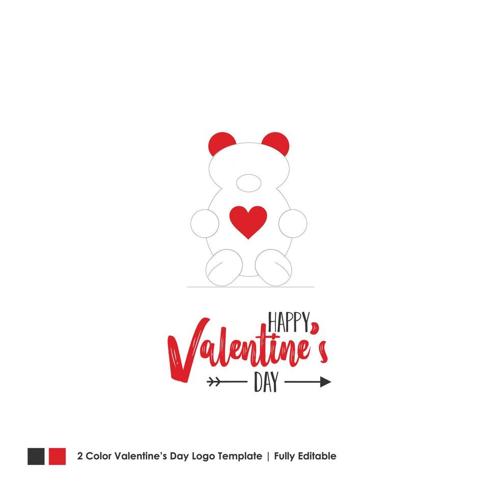 Happy Valentines Day Karte Vektor Schriftzug Hintergrund