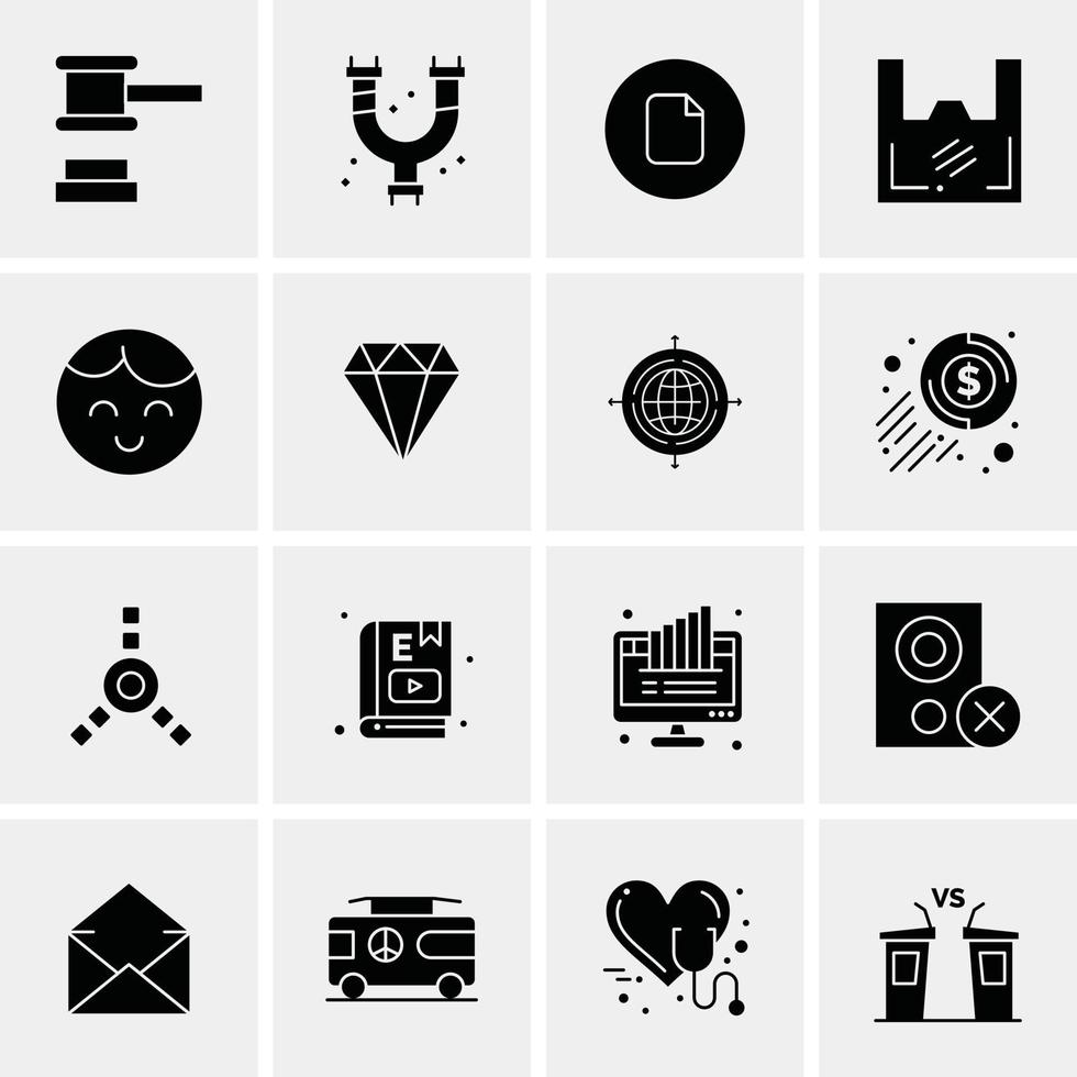 16 universelle Business-Icons Vektor kreative Icon-Illustration zur Verwendung in Web- und mobilen Projekten