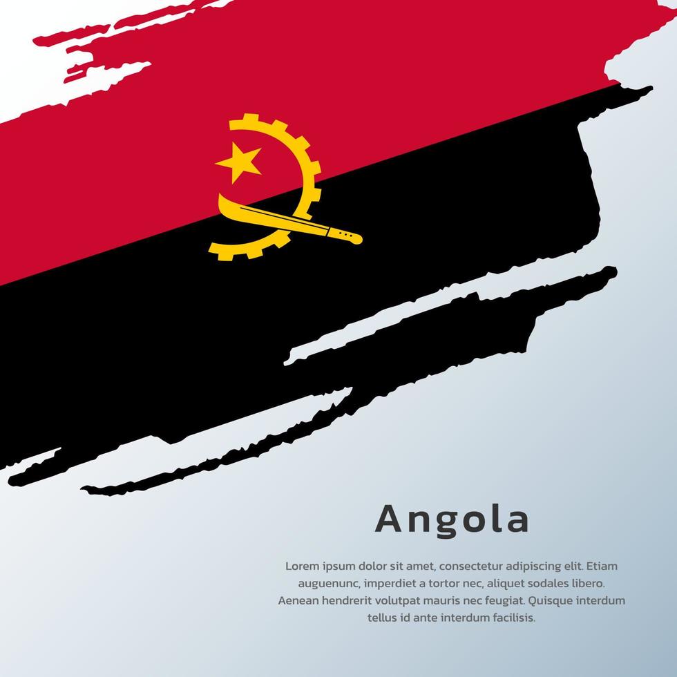 illustration av angola flagga mall vektor