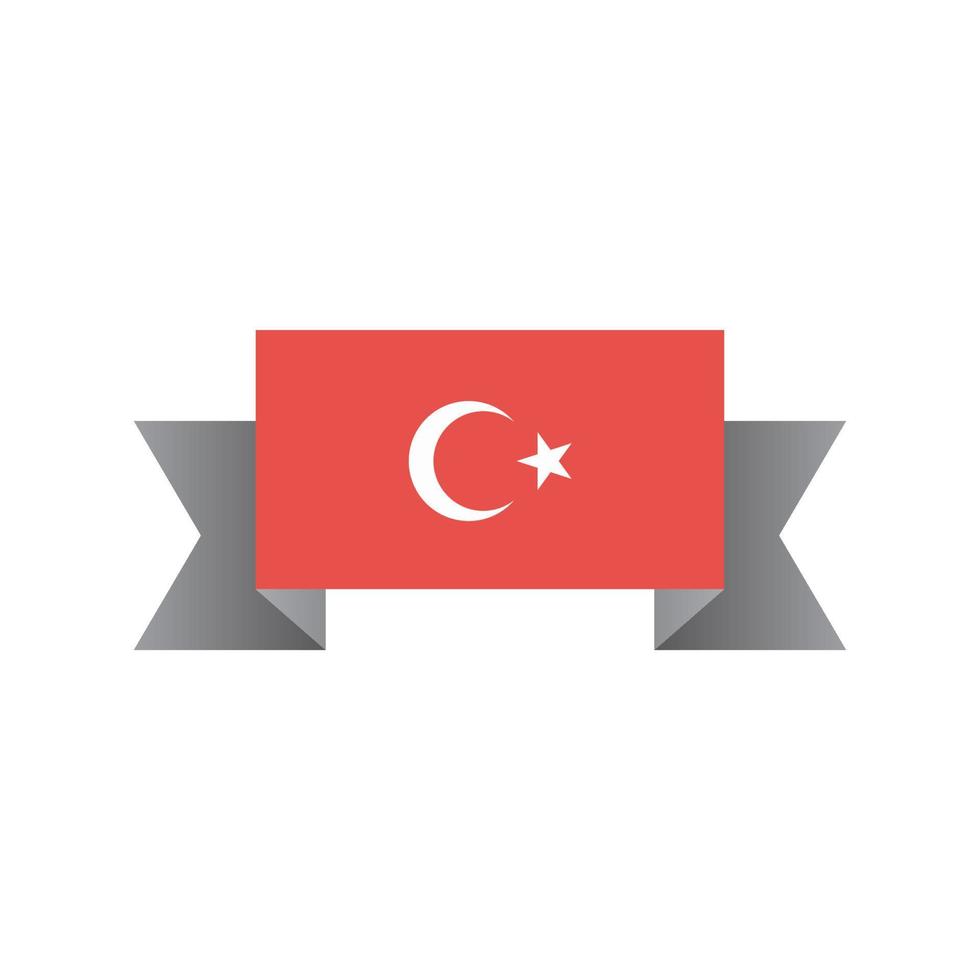 illustration der türkei-flaggenvorlage vektor