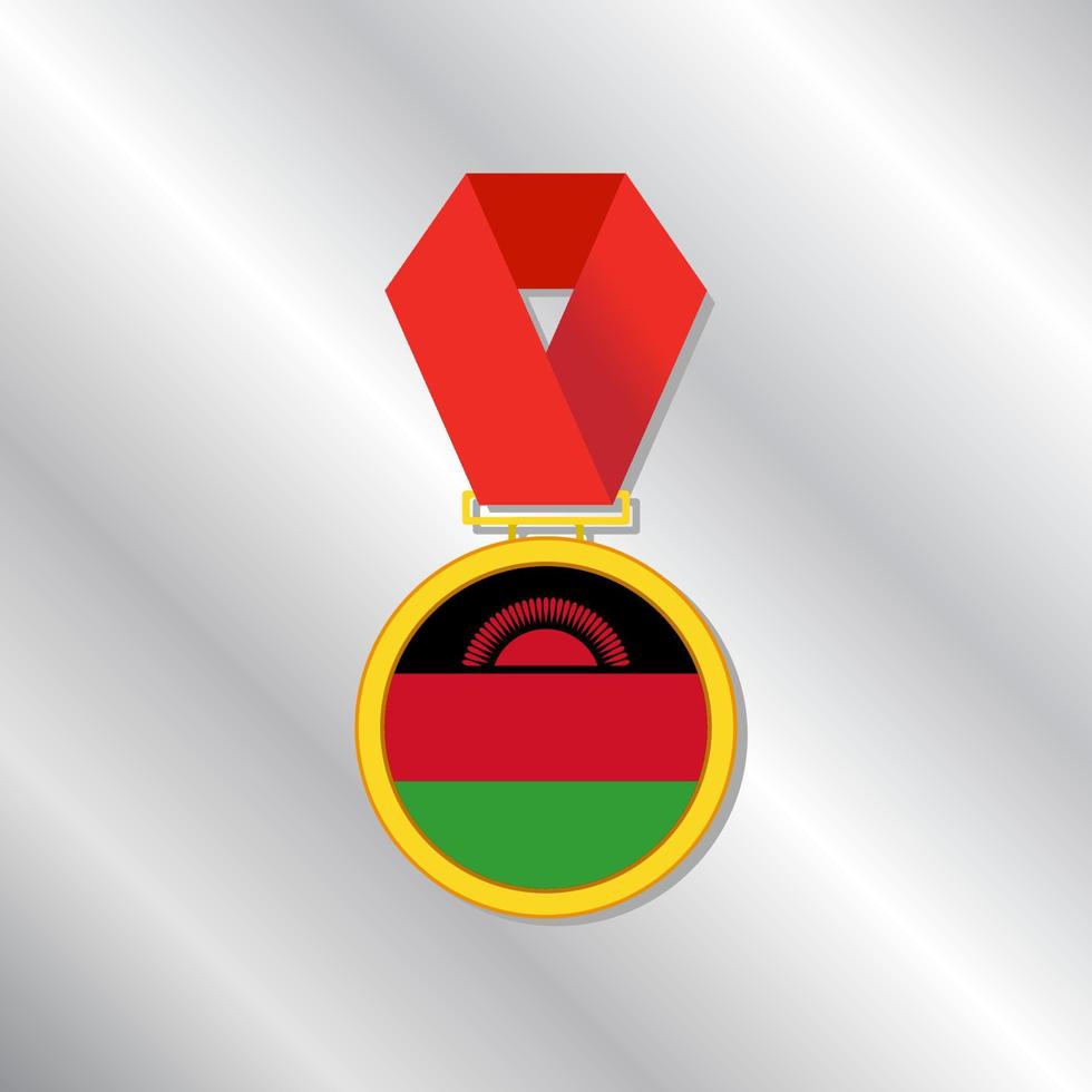 illustration der malawi-flaggenvorlage vektor