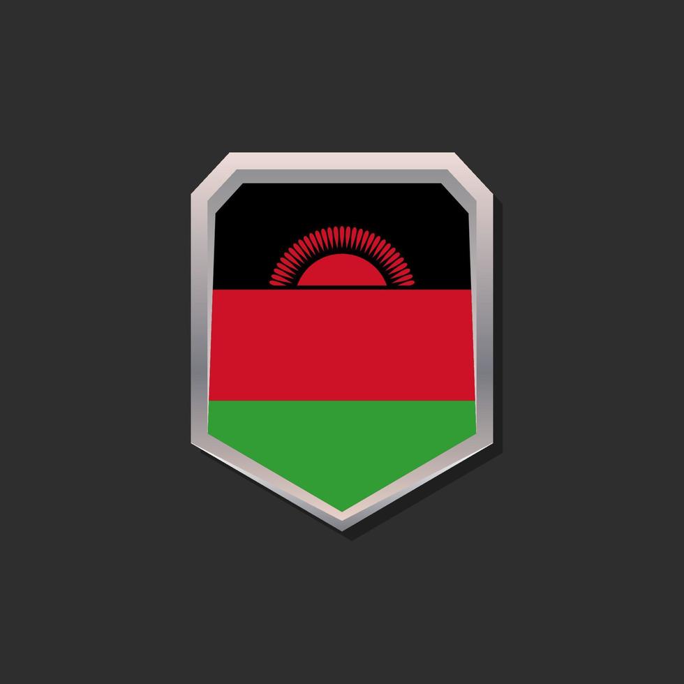 illustration der malawi-flaggenvorlage vektor