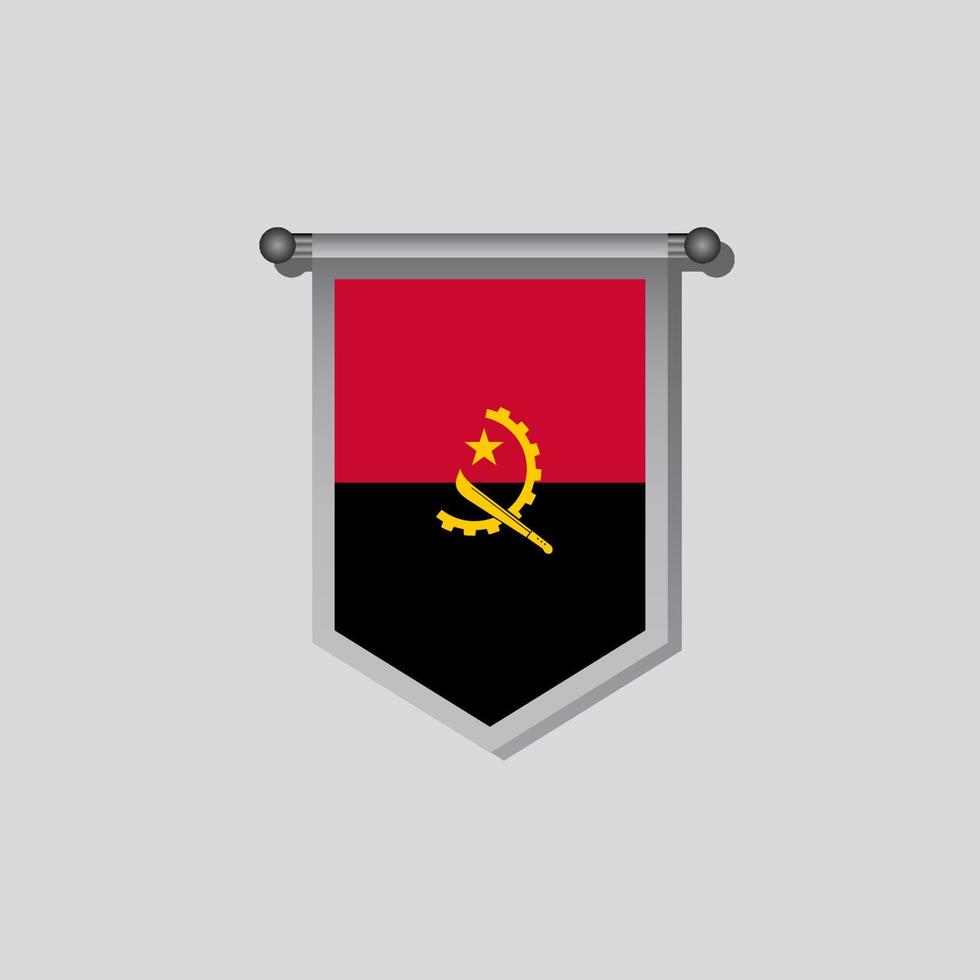 Illustration der Angola-Flaggenvorlage vektor