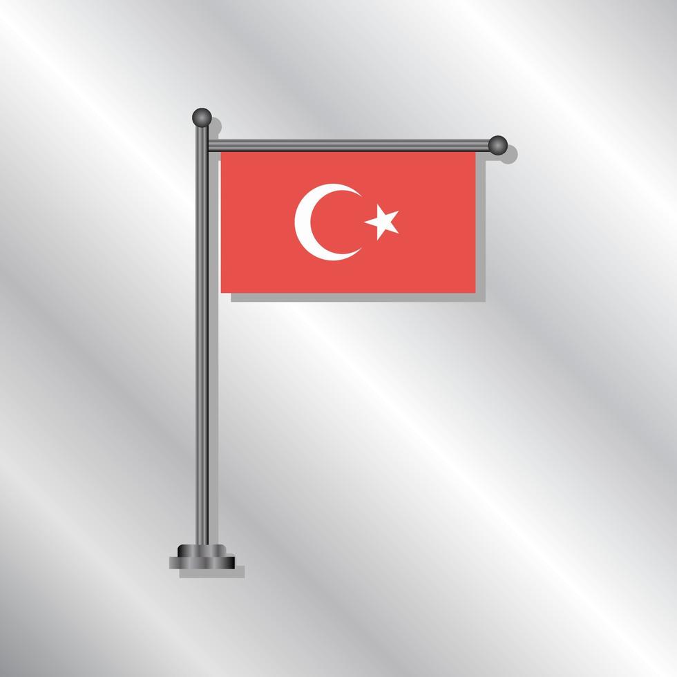 illustration der türkei-flaggenvorlage vektor