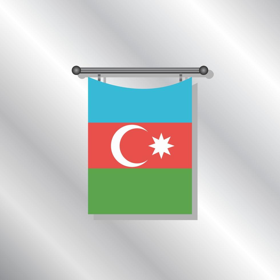 illustration av azerbaijan flagga mall vektor