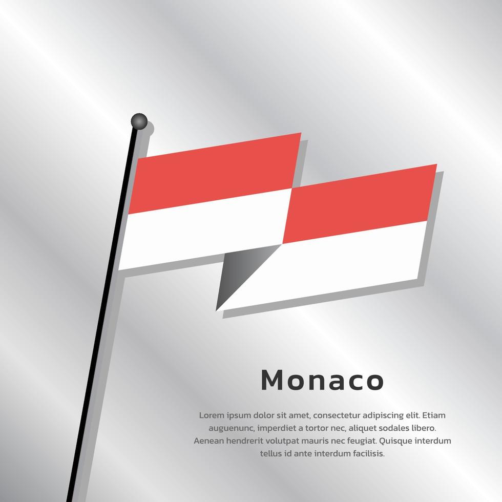 illustration av Monaco flagga mall vektor